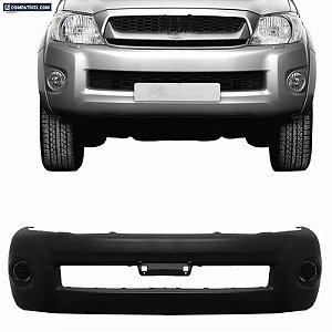 Parachoque Hilux 08/12 Dianteiro Preto Text s/ grade s/ Furo farol  s/ furo p/ moldura
