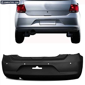 Parachoque Gol Ger. 6  13/16 Traseiro Preto Liso C/ Sensor