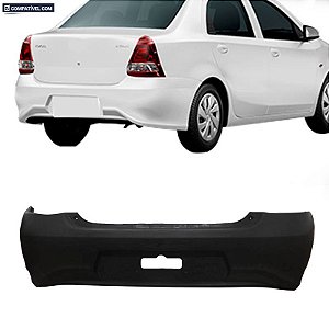 Parachoque Etios Sedan 17/... Traseiro Preto Liso