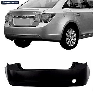Parachoque Cruze Sedan 11/16 Traseiro Preto Liso