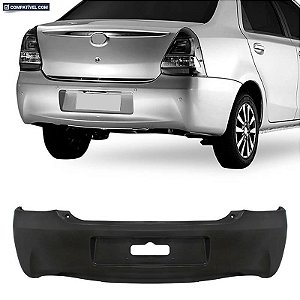 Parachoque Etios Sedan 12/16 Traseiro Preto Listo