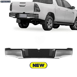 Parachoque Hilux 16/18 Traseiro Cromado c/ Pisante