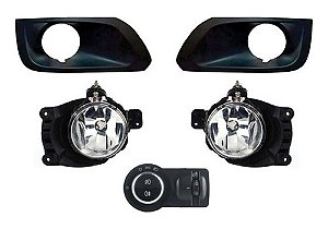 Kit Onix/Prisma 2018 > 2019 c/ Moldura Botão Modelo Original (com farol de neblina traseiro)