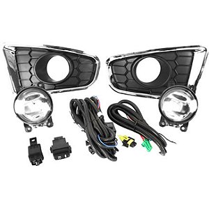 Kit Sandero 2012 > 2014 Moldura Cromada Botão Modelo Original