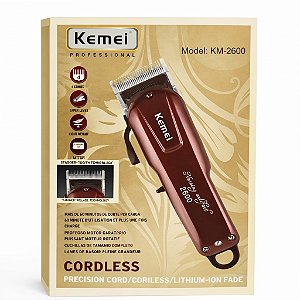 Máquina de Corte Kemei Km-2600 + Pentes De Disfarce
