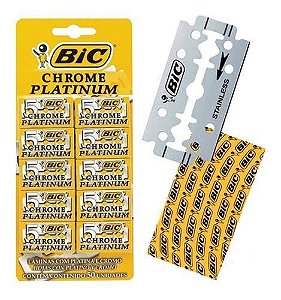 Lâmina para Navalhete Bic Chrome Platinum Lâminas Inteiras