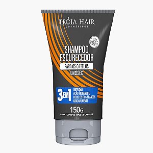 Shampoo Escurecedor 3 Em 1 Troia Hair Para Grisalhos Unissex