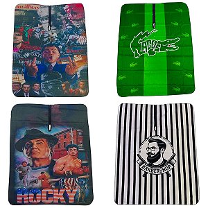 Capa De Corte Para Barbeiro Cabeleireiro Tecido Microfibra com Zíper