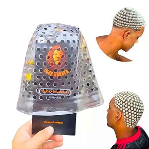 Touca Silicone Transparente Mechas Luzes Alinhada Leon Barber