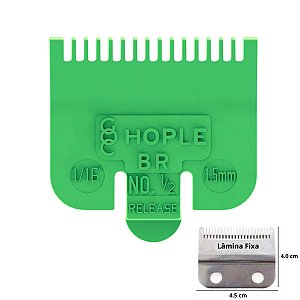 Pente de Disfarce Para Máquina De Cortar Cabelo Profissional 0.5 - 1.5mm Verde
