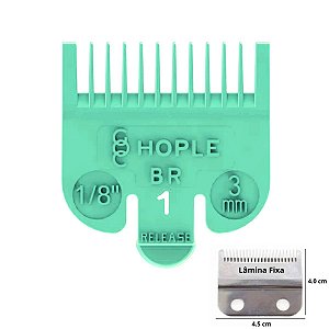 Pente Para Máquina De Cortar Cabelo Profissional No 1 - 3mm Verde