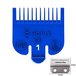 Pente Para Máquina De Cortar Cabelo Profissional No 1 - 3mm Azul