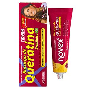 Recarga de Queratina Novex Brasileira Tratamento Reconstrutor 80g