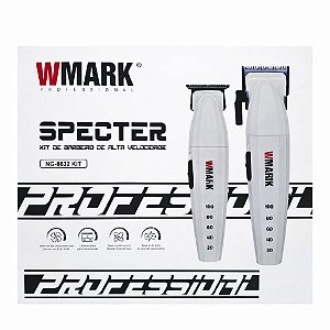 Combo Profissional Wmark NG 8632 Branco Máquina de Corte + Máquina de Acabamento