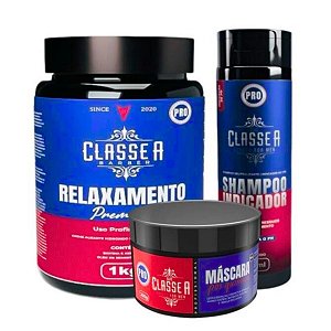 Kit Alisamento Relaxamento Capilar + Shampoo + Máscara Classe A 1,6 kg