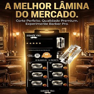 Lamina Barber Pro Super Platinum Com 60 Lâminas Inteiras