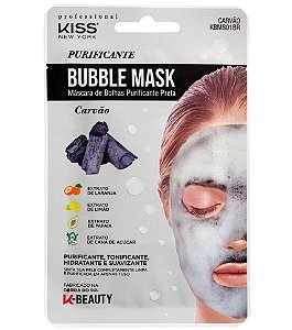 MÁSCARA FACIAL BUBBLE MASK CARVÃO - KISS NEW YORK