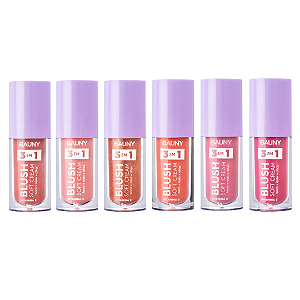 Blush Líquido Soft Cream 3 em 1 Bauny