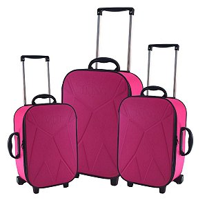 Conjunto de malas de viagem - Rosa