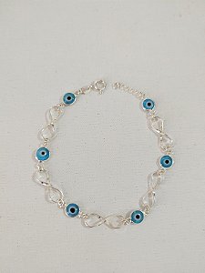 PULSEIRA INFINITO OLHO GREGO PRATA 925