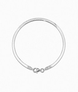 PULSEIRA DE PRATA 925 LAMINADA 19 CM