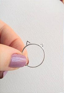 ANEL GATO PRATA 925