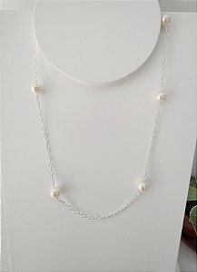 GARGANTILHA CHOKER PÉROLA PRATA 925