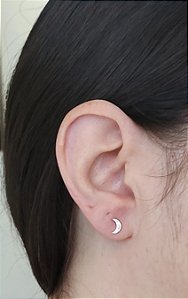 BRINCO LUA PEQUENO PRATA 925