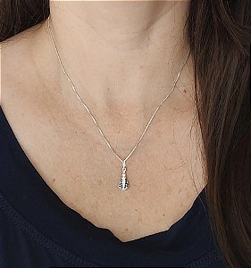 COLAR DE PRATA 925 NOSSA SENHORA APARECIDA LARGA