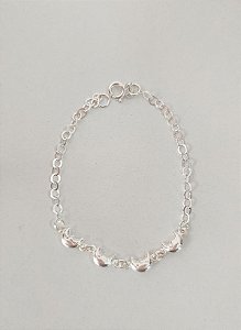 PULSEIRA MEIA LUA PRATA 925