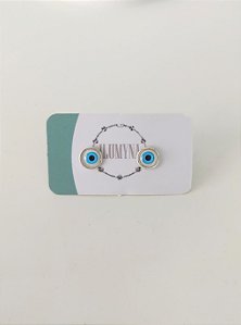 BRINCO OLHO GREGO PEQUENO PRATA 925