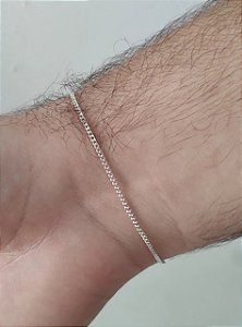 PULSEIRA GRUMET MASCULINA PRATA 925
