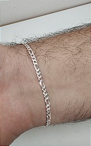 PULSEIRA DE PRATA 925 3X1 FIO 080 MASCULINA