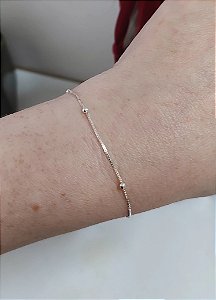 PULSEIRA DE PRATA 925 BOLINHAS PEQUENAS