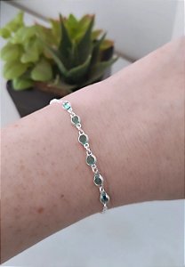 PULSEIRA DE PRATA 925 ZIRCÔNIAS CORES