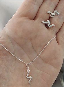 CONJUNTO COBRA PRATA 925