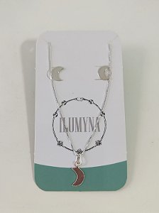 CONJUNTO LUA LISA PRATA 925