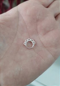 PIERCING DE PRATA 925 CRAVEJADO ZIRCÔNIAS DAITH DIVA