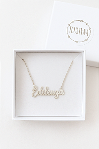 COLAR DE PRATA 925 PERSONALIZADO UM NOME
