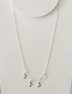 GARGANTILHA CHOKER PRATA 925 LUA VAZADA