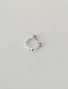 PIERCING DE PRATA 925 CONCH CRAVEJADO ZIRCÔNIAS