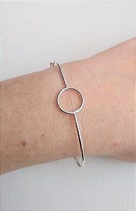 BRACELETE PRATA 925 GEOMÉTRICO PRATA BRANCA