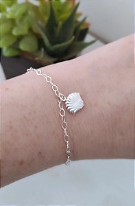 PULSEIRA CONCHA PRATA 925