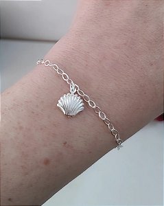 PULSEIRA CONCHA PRATA 925