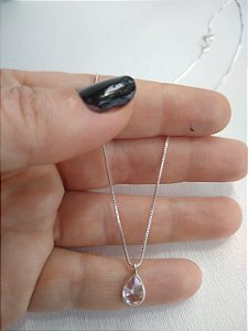 GARGANTILHA GOTA PONTO DE LUZ PRATA 925