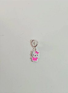 BERLOQUE PRATA 925 GATINHA ROSA