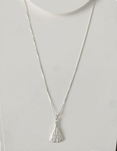 COLAR DE PRATA 925 NOSSA SENHORA APARECIDA TRABALHADO
