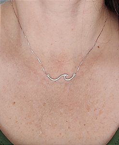 GARGANTILHA CHOKER DE PRATA 925 ONDA