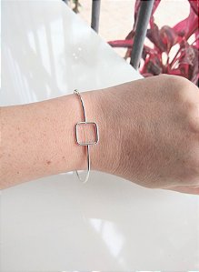 BRACELETE QUADRADO PRATA 925
