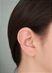 PIERCING PRATA 925 CONCH FAKE ONDULADO